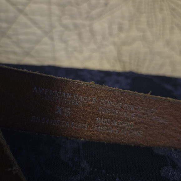 American Outfitters Genuine Leather Brown Slim Belt Ring Detail XS - Picture 4 of 6